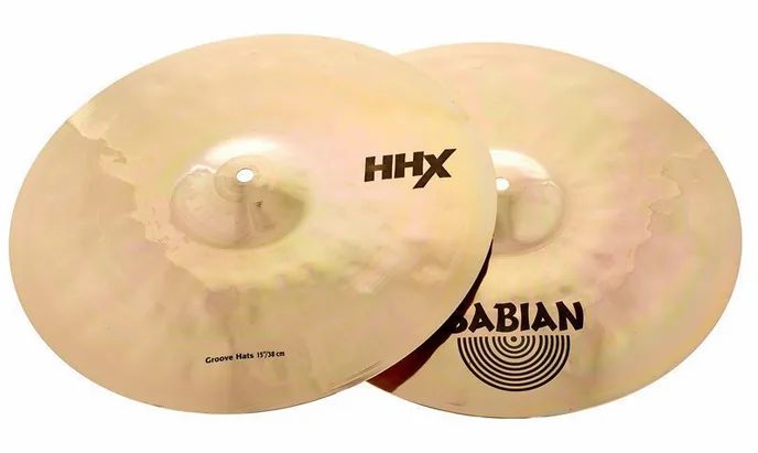 Sabian 15" HHX Groove Hi-Hat, vue de trois quarts, photo 2