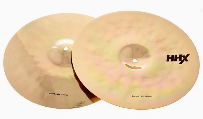 Sabian 15" HHX Groove Hi-Hat, sur fond neutre, photo 3