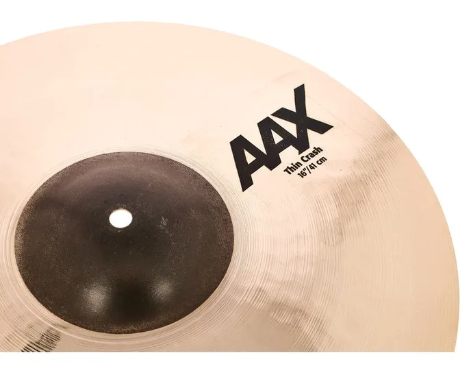 Sabian 16" AAX Thin Crash, vue de profil, photo 3