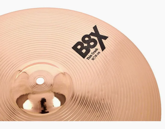Sabian 16" B8X Thin Crash, vue de profil, photo 3