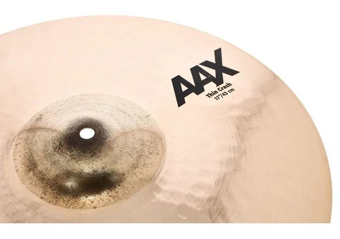 Sabian 17" AAX Thin Crash, vue de profil, photo 3