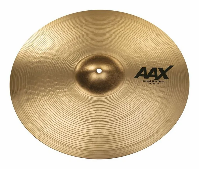 Sabian 19" AAX Crystal Thin Crash, de face sur fond neutre