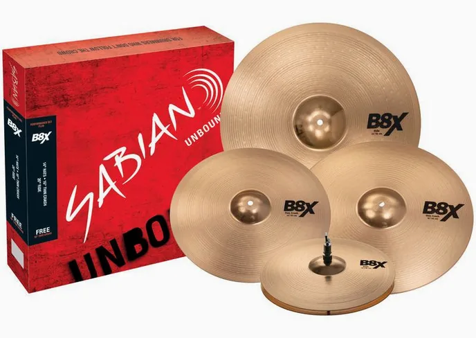 Sabian B8X Performance Set Plus, vue de face