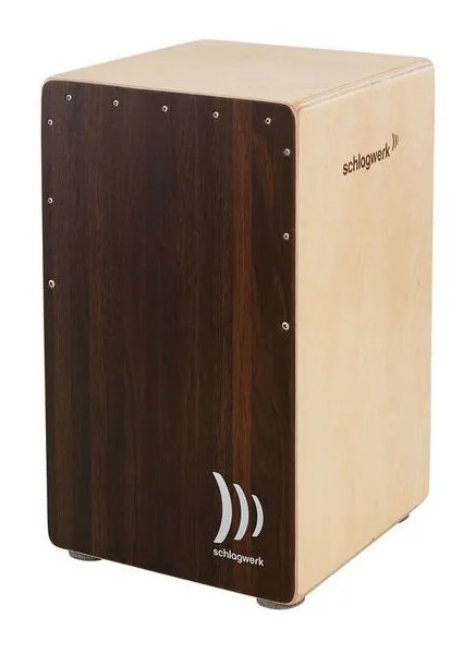 Schlagwerk CP408 2inOne Cajon Dark Oak, vue de près, de face