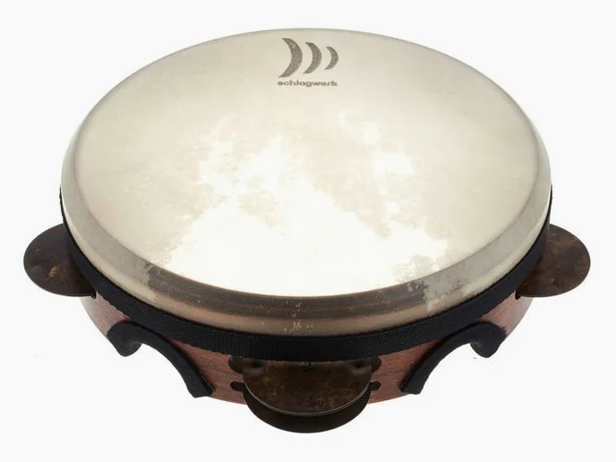 Schlagwerk RT "RIQ" Riqq Frame Drum, de face sur fond neutre