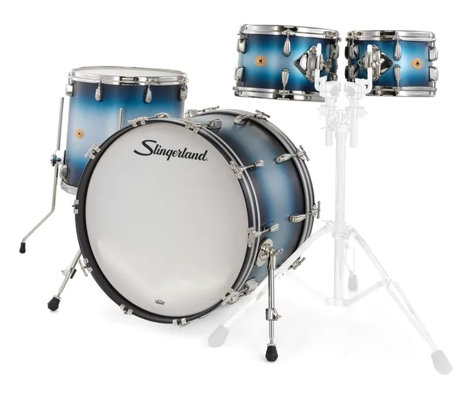 Slingerland 22" Radio King 4pc Kit BS, de face sur fond neutre
