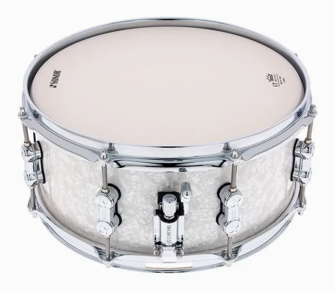 Sonor 13"x06" AQ2 Snare Drum WHP, vue de face, photo 2