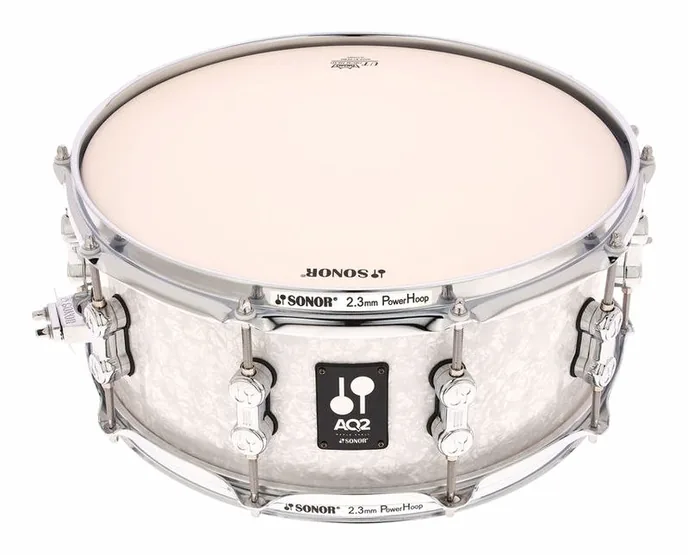 Sonor 14"x06" AQ2 Snare Drum WHP, sur fond neutre