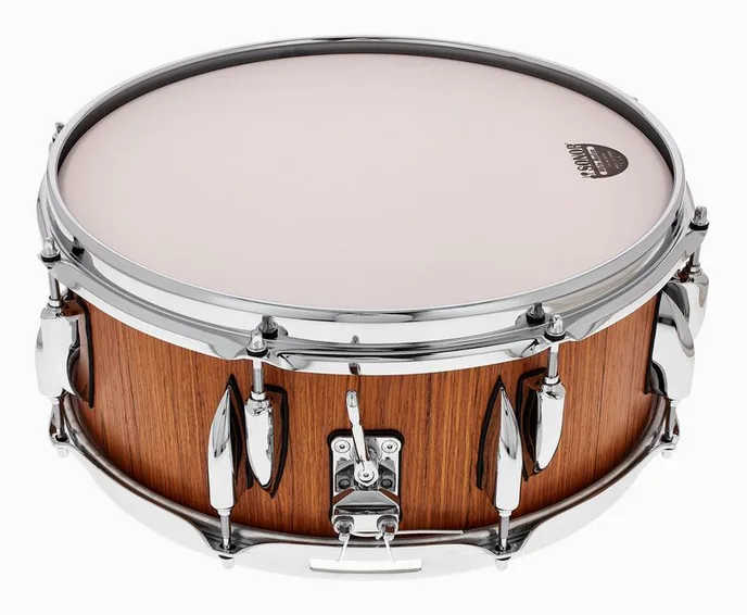 Sonor 14"x5,75" Vintage Snare Teak, vue de trois quarts, photo 2