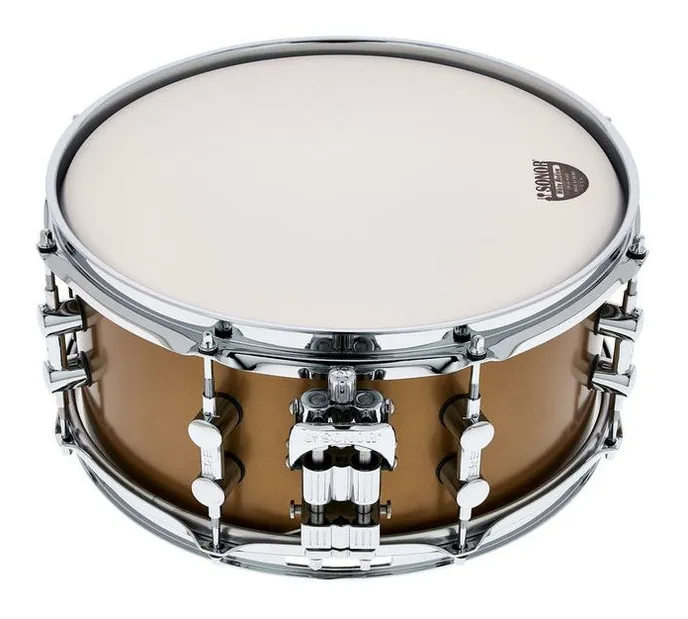Sonor SQ1 13"x6" Snare Satin Gold, vue de face, photo 3