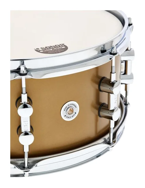 Sonor SQ1 13"x6" Snare Satin Gold, vue de dessus, photo 4