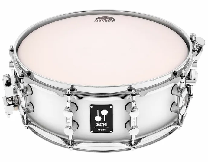 Sonor SQ1 14"x5" Snare SP White, vue de face