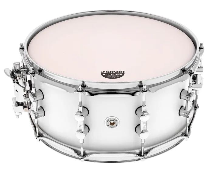 Sonor SQ1 14"x6,5" Snare SP White, vue de face, photo 4