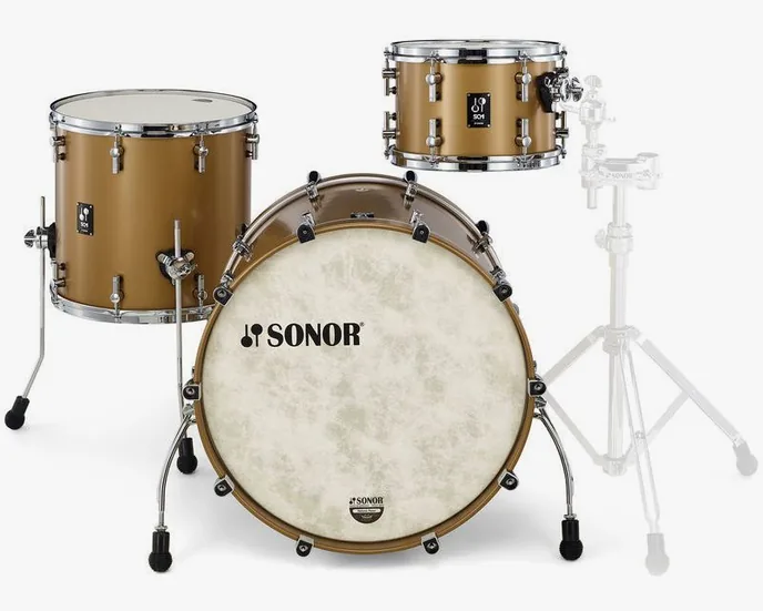 Sonor SQ1 Studio GT Satin Gold Metal, vue de face, photo 2