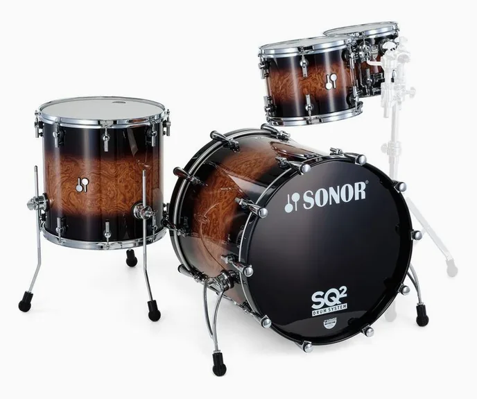 Sonor SQ2 Beech Walnut Brown Burst, vue de trois quarts, photo 3