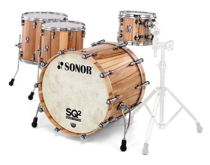 Sonor SQ2 Set Beech American Walnut, vue de près, de face