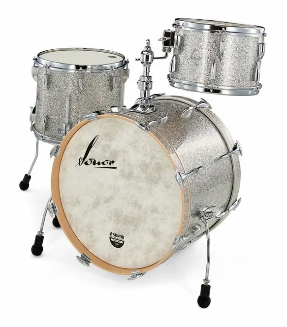 Sonor Vintage Three20 Silver WM, vue de près, de face