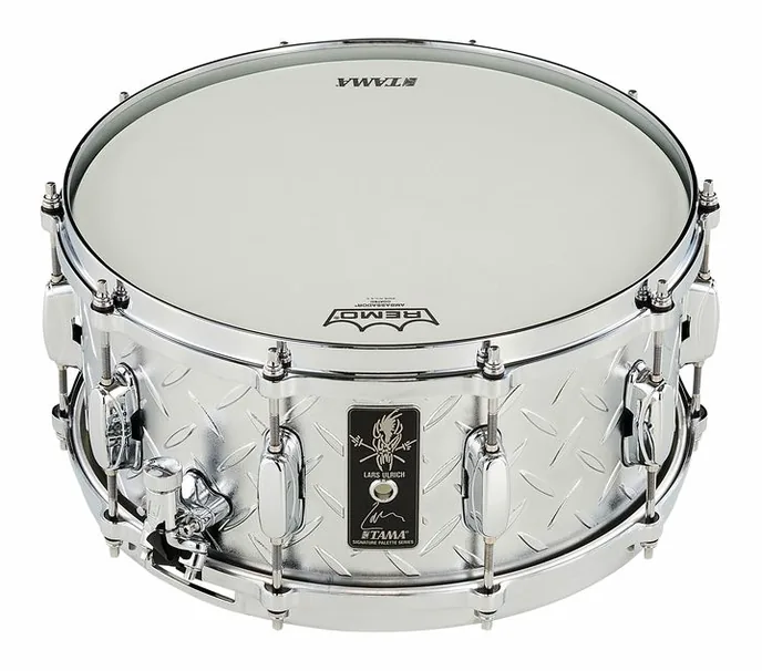 Tama 14"x6,5" Snare Lars Ulrich, vue de près, de face