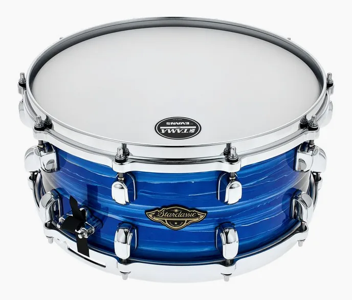 Tama 14"x6,5" Starcl. Walnut/B. LOR, vue de près, de face