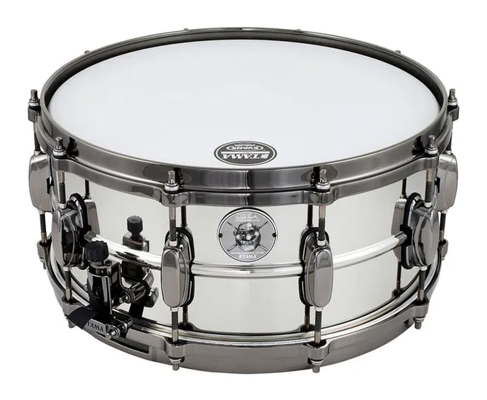 Tama CB1465 Charlie Benante Snare, de face sur fond neutre