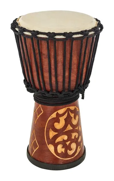Terre Djembe Carved Ornament 40cm, vue de face