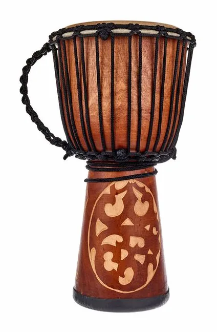 Terre Djembe Carved Ornament 50cm, vue de face, photo 2