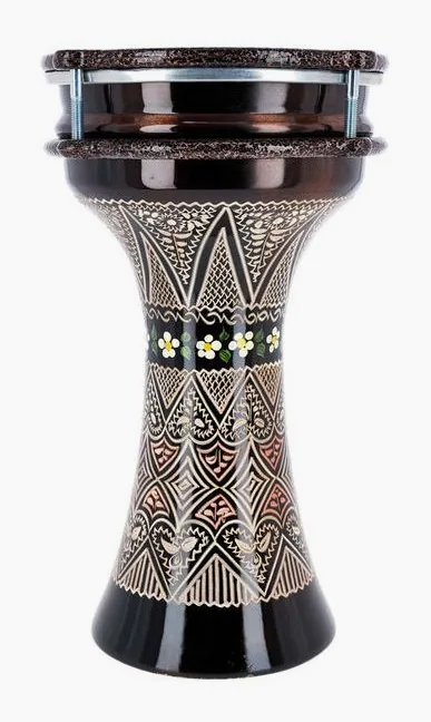 Thomann 6" Engraved Copper Darabuka, vue de profil, photo 2