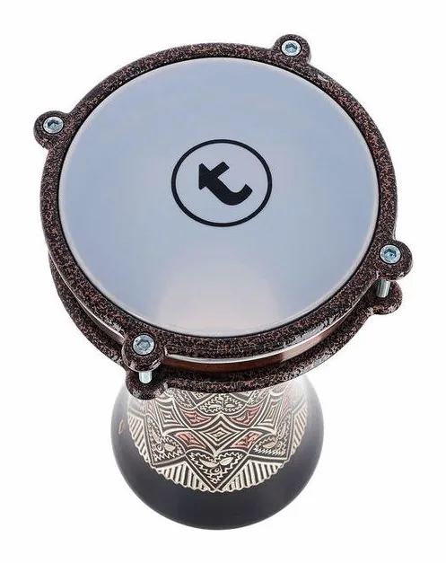 Thomann 6" Engraved Copper Darabuka, vue de face, photo 3