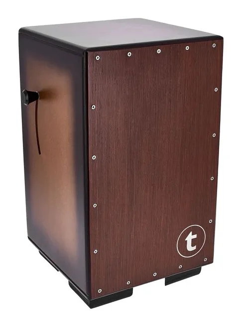 Thomann Cajon Adjustable Snare Coffee, vue de trois quarts, photo 3