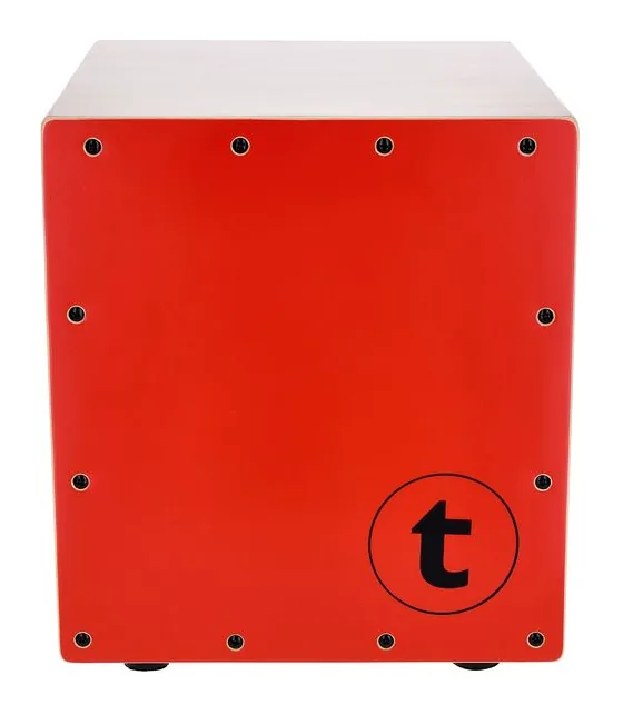 Thomann Mini Cajon Orange, vue de près, de face