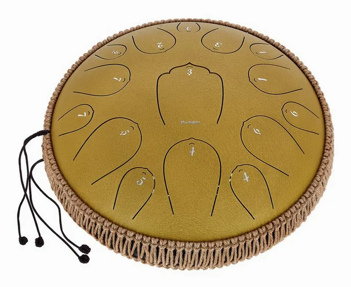 Thomann Tongue Drum 13" Lotus G, de face sur fond neutre