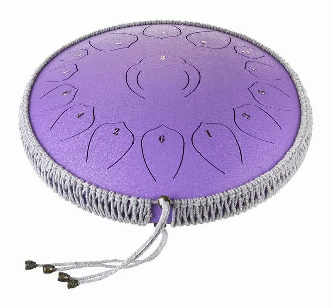 Thomann Tongue Drum 14" purple, de face sur fond neutre