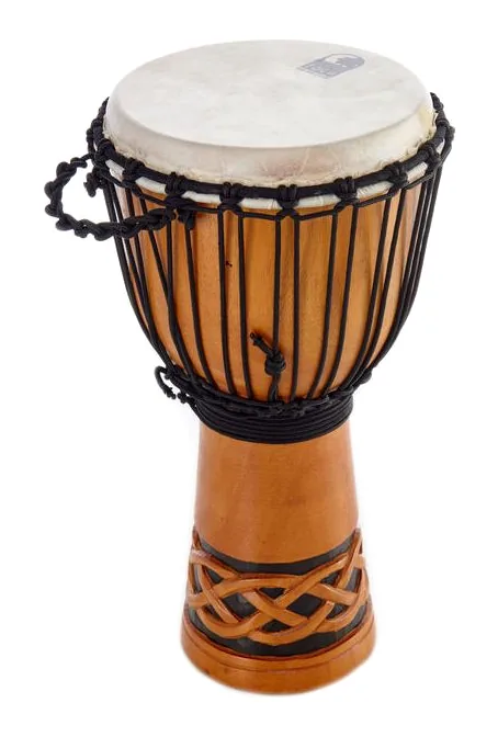 Toca 10" Origins Wood Djembe CK, de face sur fond neutre