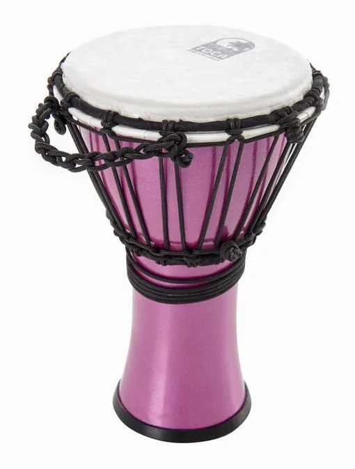 Toca 7" Color Sound Djembe Violet, de face sur fond neutre