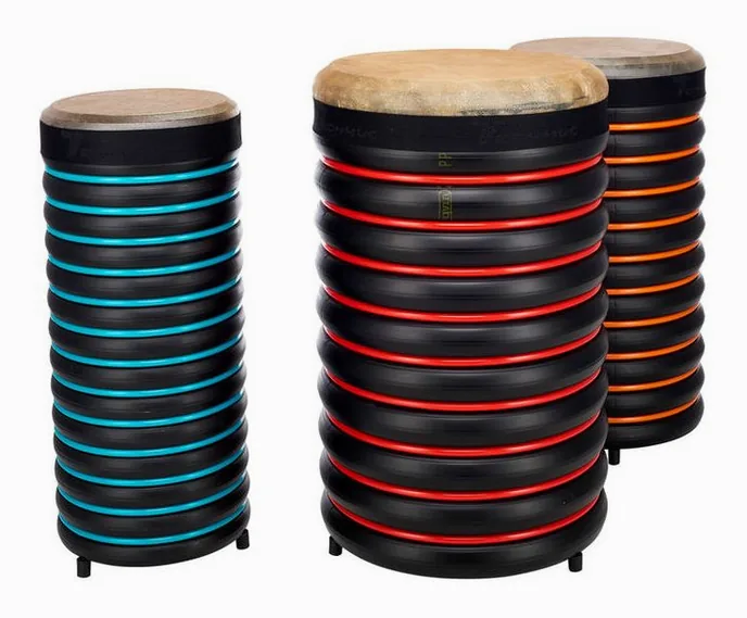 Trommus E2t Percussion Drum Set, vue de profil, photo 3