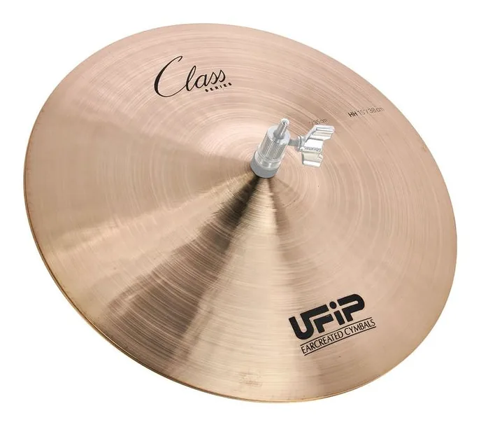 Ufip 15" Class Series Hi-Hat Medium, de face sur fond neutre