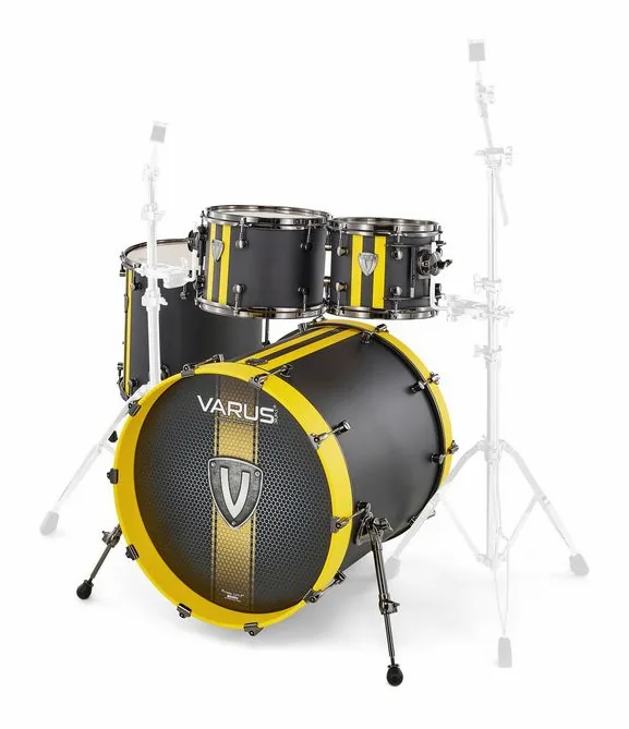Varus Deluxe Maple Set Matte Black, vue de face