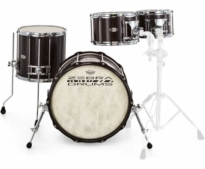 Zebra Drums Studio London Plane Tree Set, vue de face, photo 2