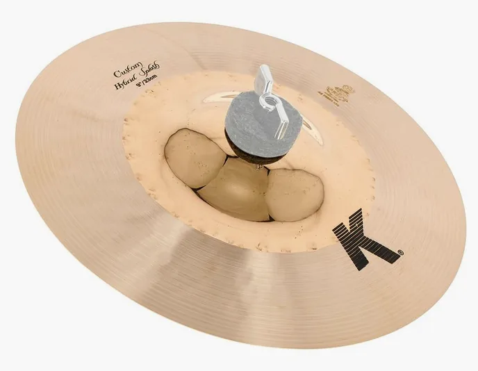 Zildjian 09" K-Custom Hybrid Splash, vue de près, de face