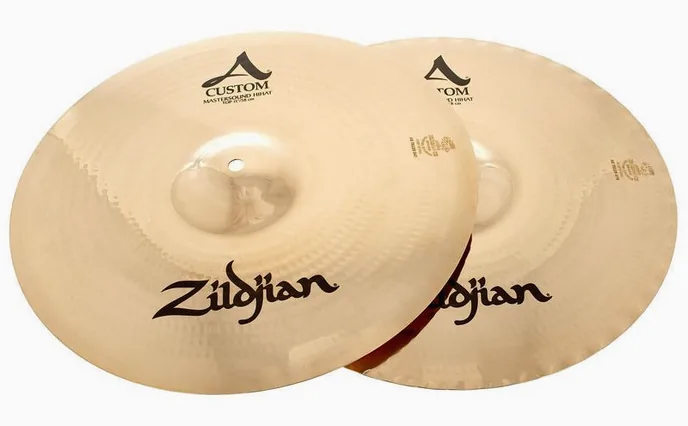 Zildjian 15" A-Custom Mastersound Hi-Ha, vue de trois quarts, photo 2