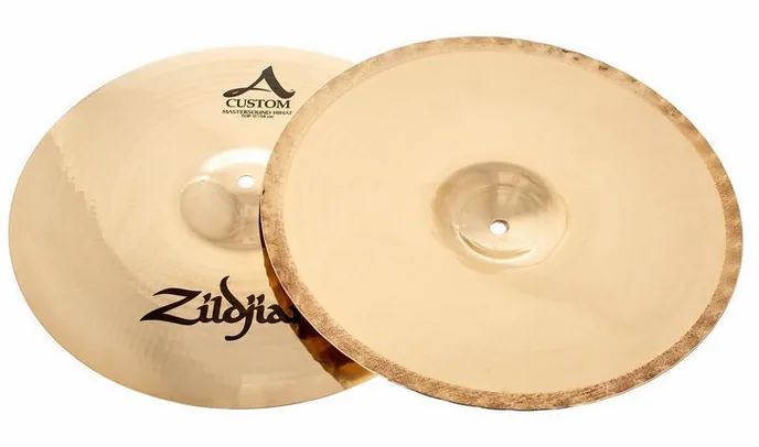 Zildjian 15" A-Custom Mastersound Hi-Ha, vue de face, photo 3