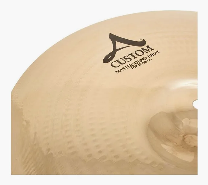 Zildjian 15" A-Custom Mastersound Hi-Ha, vue de trois quarts, photo 4