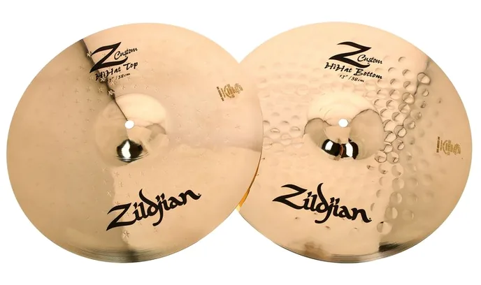 Zildjian 15" Z Custom brilliant Hi-Hat, vue de face, photo 2