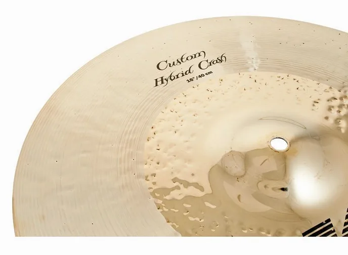 Zildjian 16" K-Custom Hybrid Crash, vue de trois quarts, photo 3