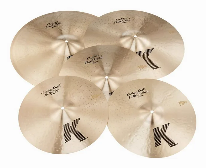 Zildjian K-Custom Darkbox Set, de face sur fond neutre