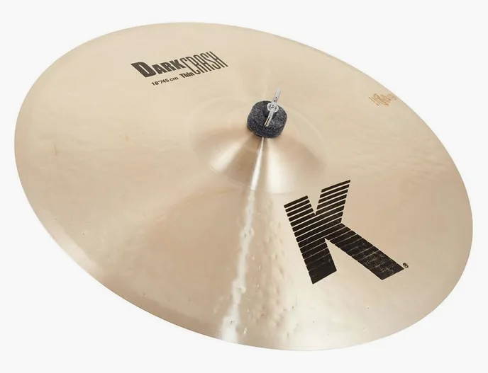 Zildjian 18" K-Series Dark Thin Crash, vue de près, de face