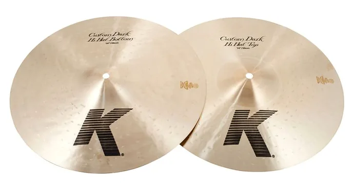 Zildjian 14" K-Custom Dark Hi-Hat, sur fond neutre