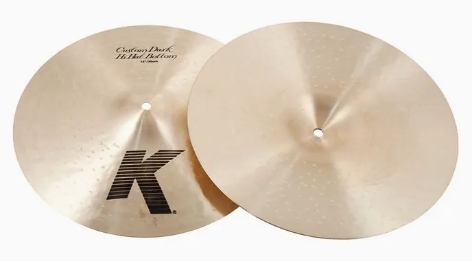 Zildjian 14" K-Custom Dark Hi-Hat, vue de face, photo 2