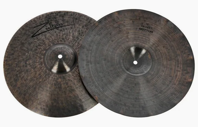 Zultan 14" Hi-Hat "dalge" Dark Matter, vue de face, photo 3