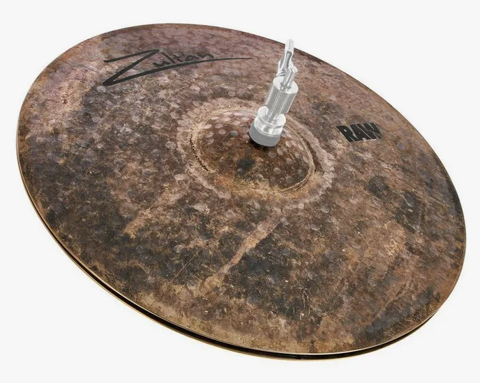 Zultan 14" Raw Hi-Hat, de face sur fond neutre